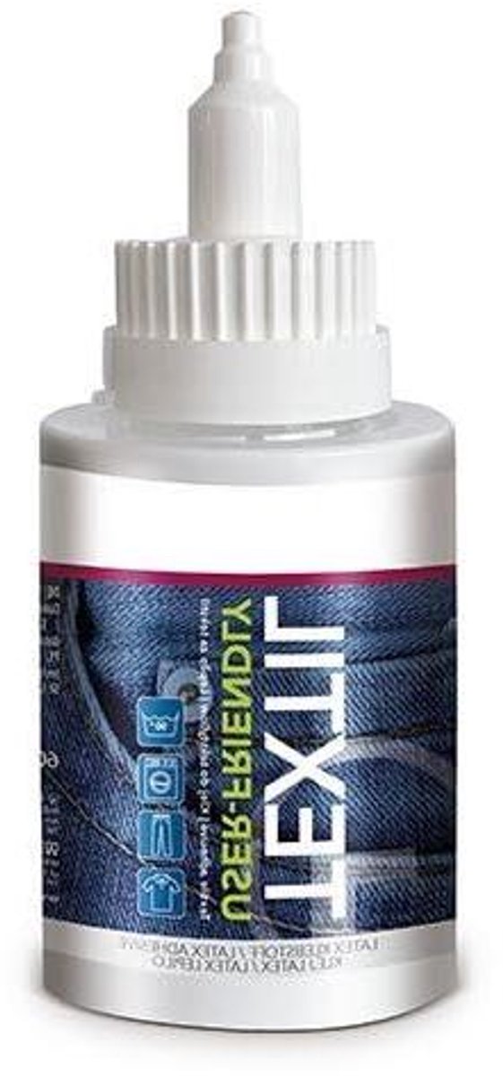 Textiellijm - Stoflijm Latex lijm - Kleding Repareren - Transparant Droog - 50 ml - Transparant