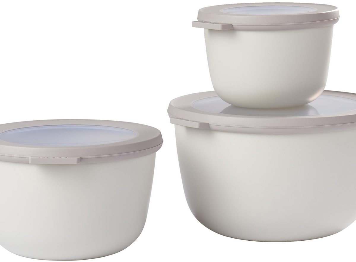 Omgoods - 3-delige Set Multibowls met Deksel (500, 1000, 2000 ml)