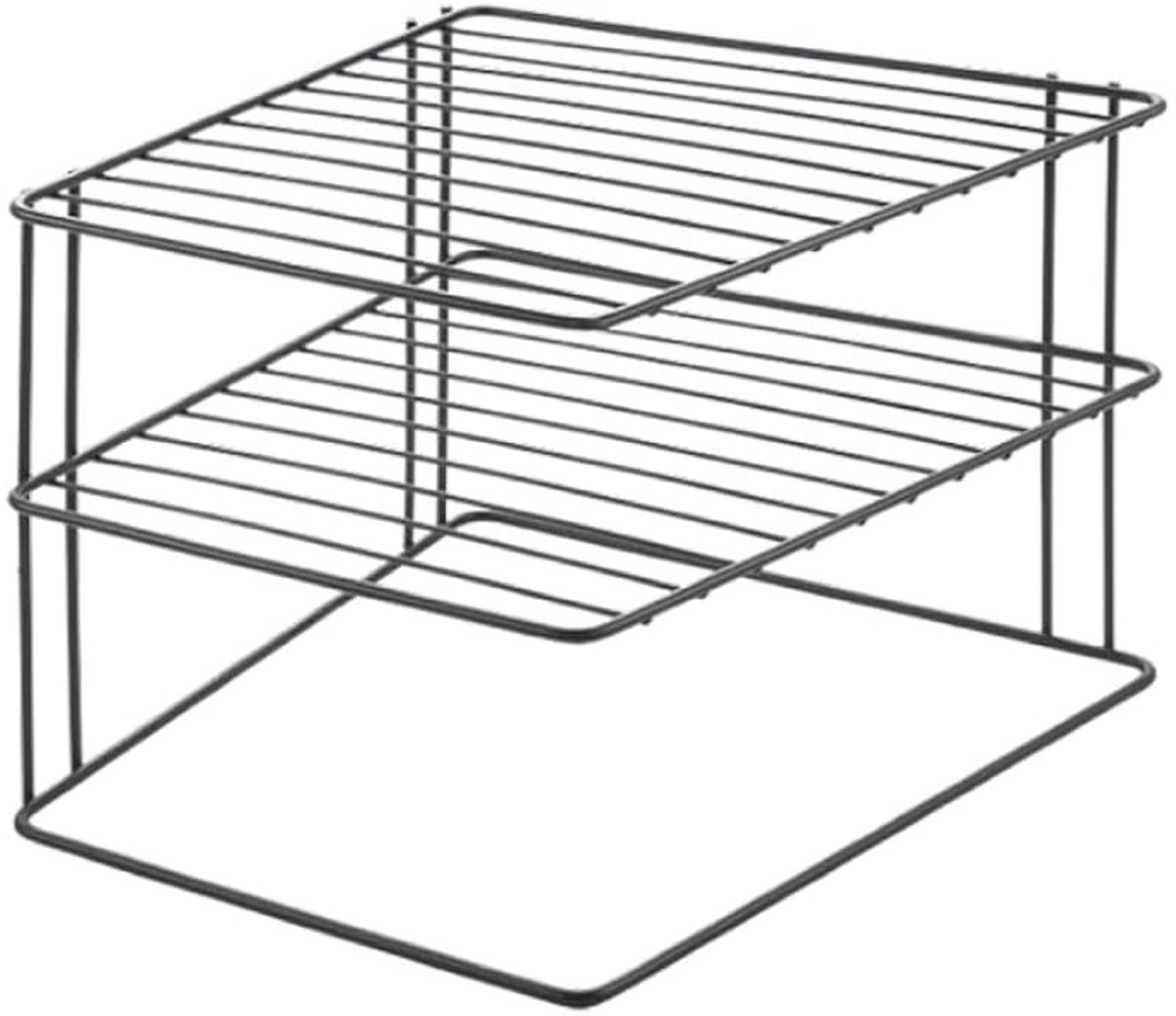 Omgoods - Hoekkast Inzetstuk van Metaal, 2-laags, 25x25x19 cm