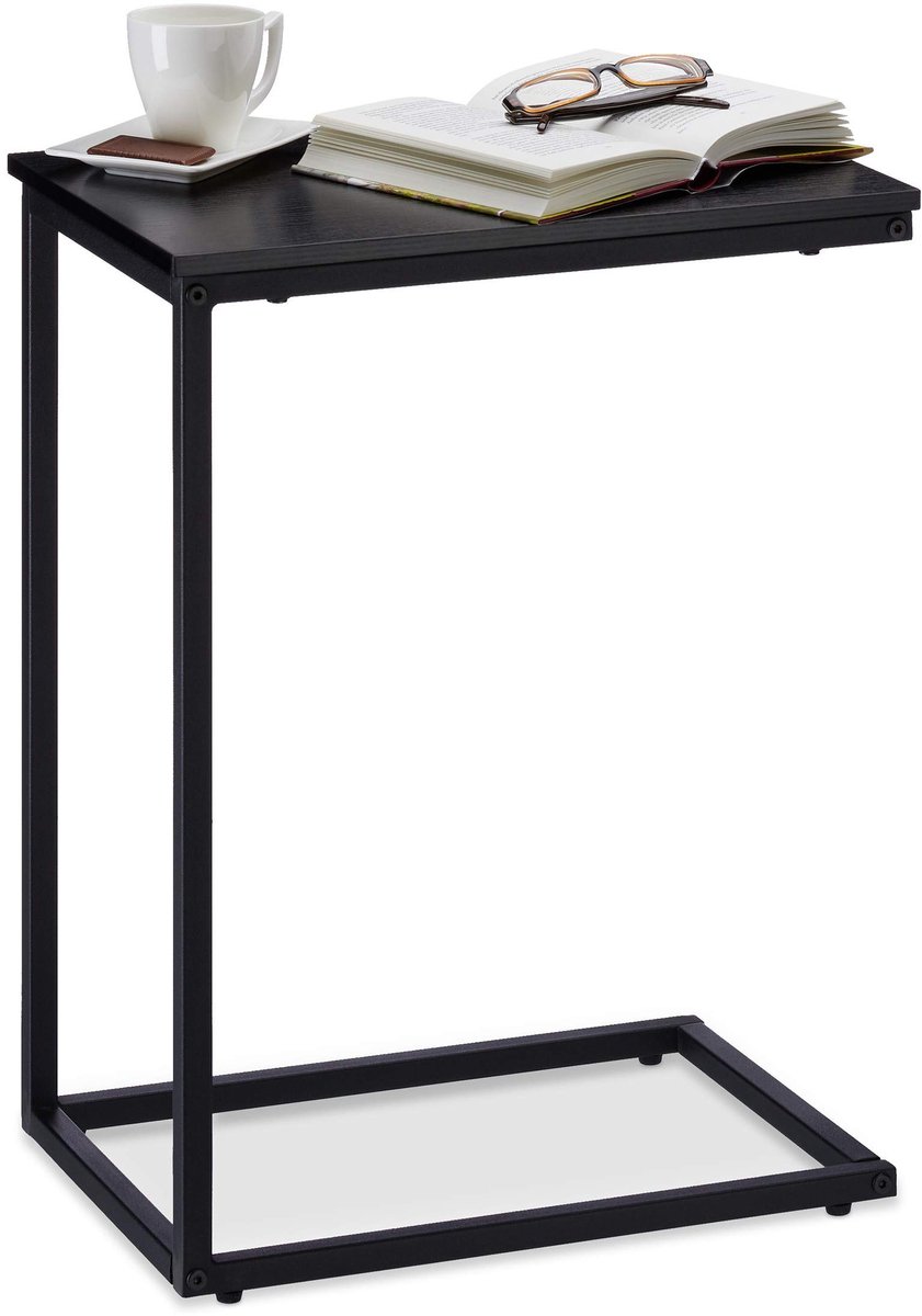 Omgoods - U-vormige Bijzettafel met Houten Blad