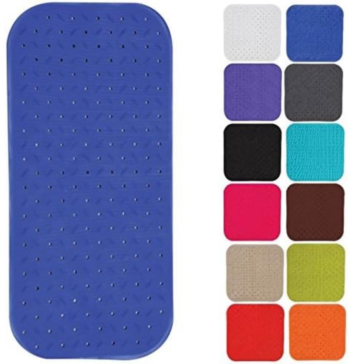 Omgoods - Premium Antibacteriële Douchemat met Zuignappen - Blauw 36 x 97 cm