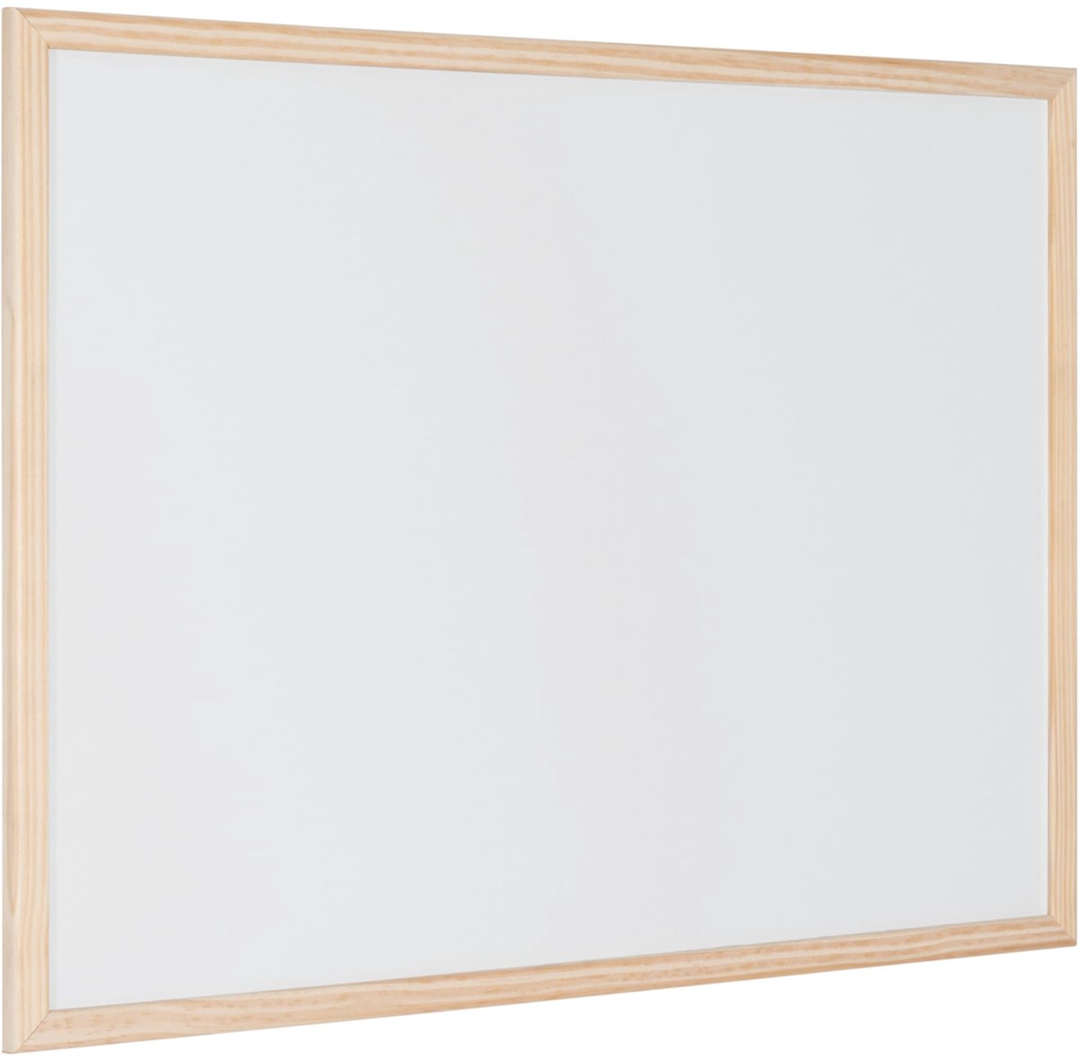 Omgoods - Droog Wisbaar Whiteboard met Houten Frame - 90 x 60 cm