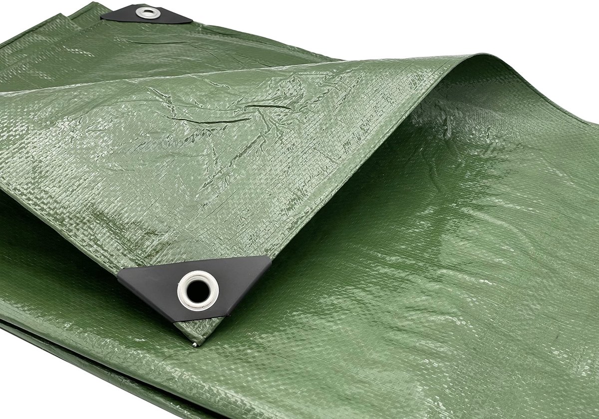Omgoods - Waterdicht Tarpaulin Groen 3 x 5 m met Ogen