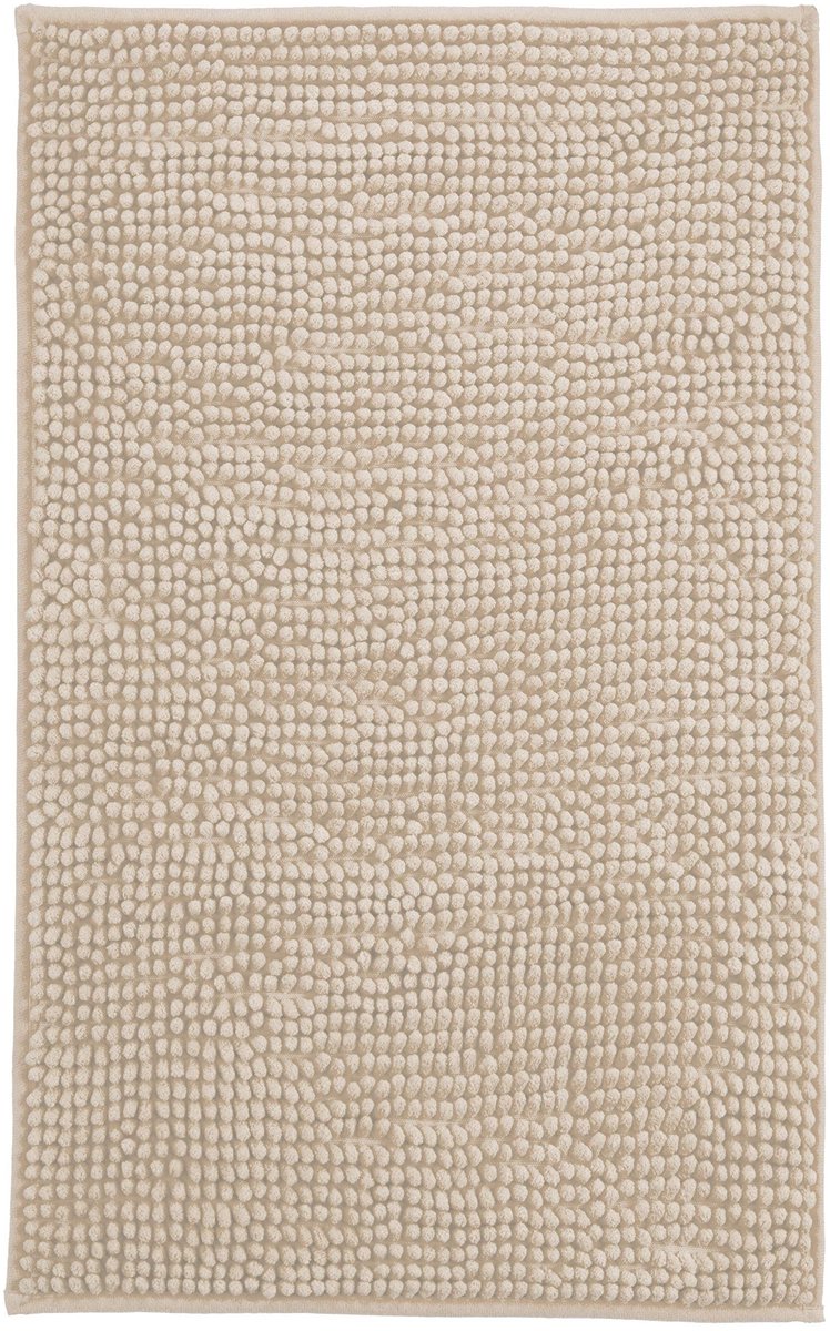 Omgoods - Moderne Chenille Badmat - 50x80 cm Beige