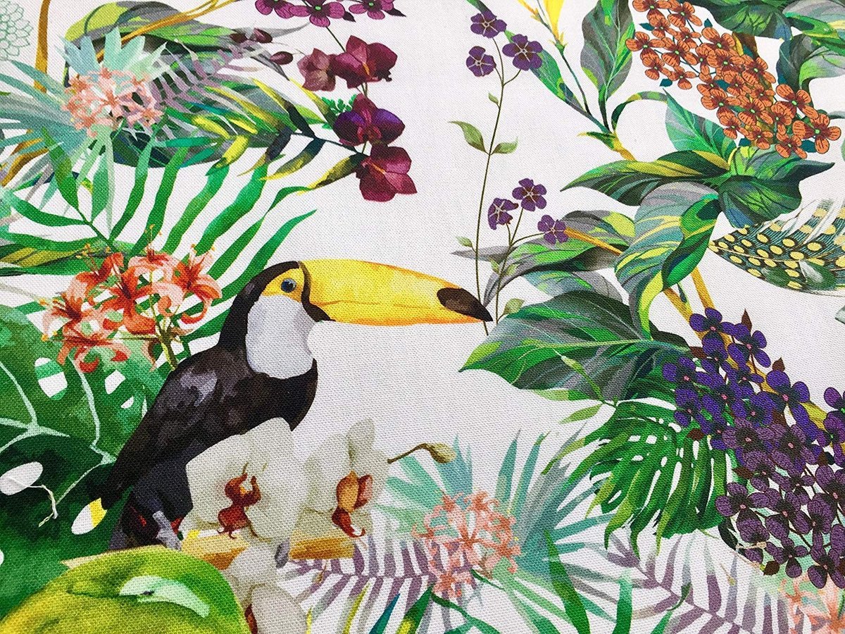 Tropical Toucan Stof voor Meubels en Gordijnen, 140cm Breed