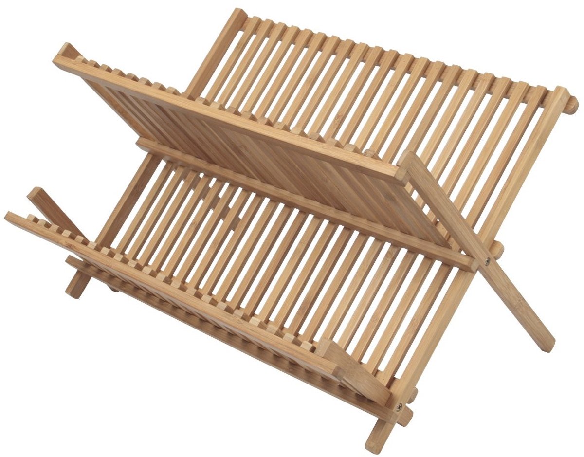 Omgoods - Vouwbaar Bamboe Afwasrek 42 x 35 cm