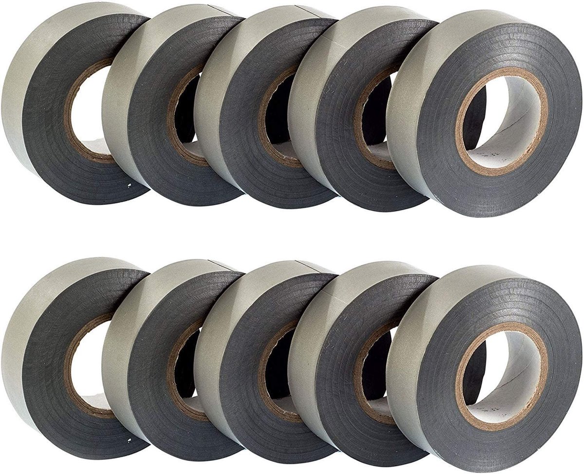 Omgoods - Sterk Zelfklevend Elektrisch Isolatie Tape, 10 Rollen