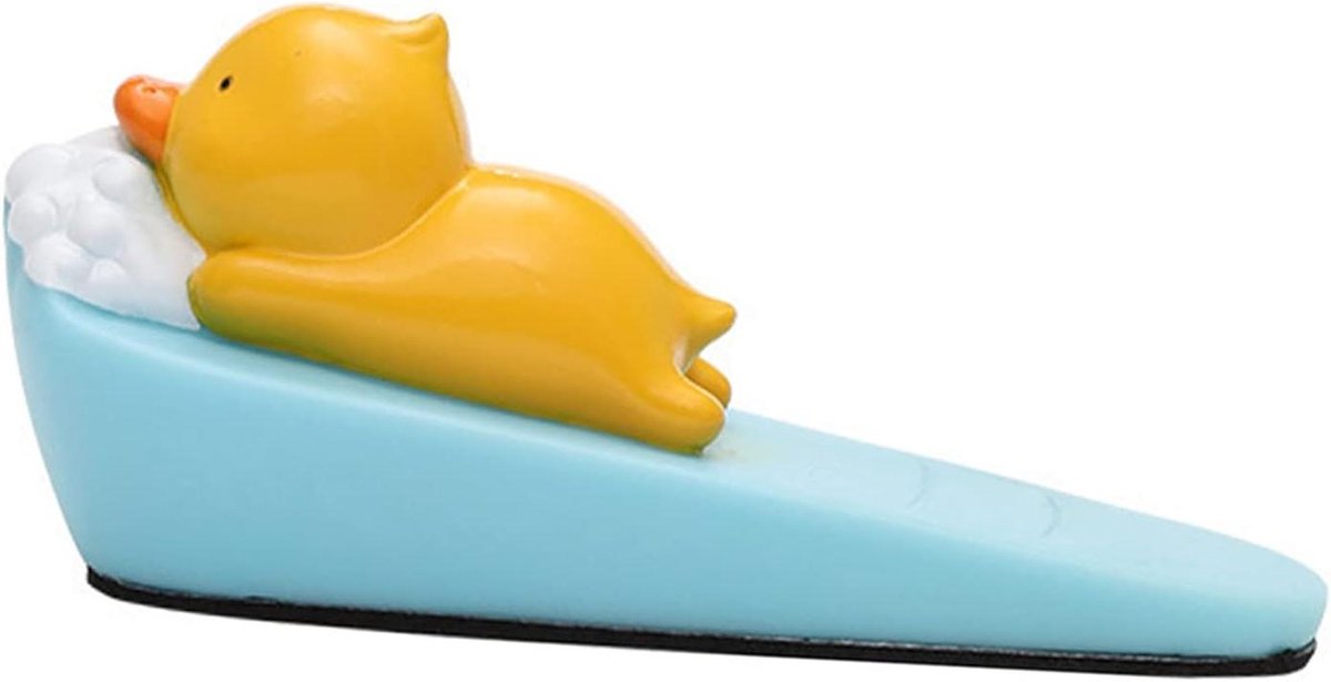 Deurstopper Dierenvorm - Deurwig Decoratief - Thuis en kantoor - Zacht PVC kunststof - 1 stuk - Geel