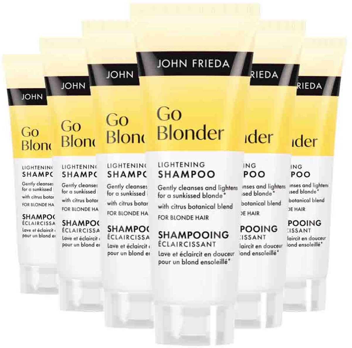 John Frieda - Go Blonder Shampoo - 6 x 75 ml - Voordeelverpakking