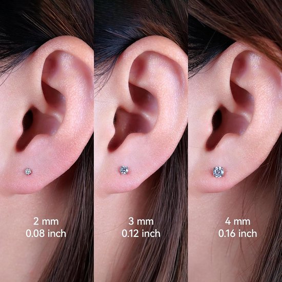 limerencia 18G 2 Stuks Tragus Piercing, Medische Titanium Lippiercing Met 6 mm 8 mm Staafjes, Hypoallergene Helix Piercing Oor, Labret Stud Voor Navel Tong Wenkbrauw Lip Septum Neus — afbeelding 4