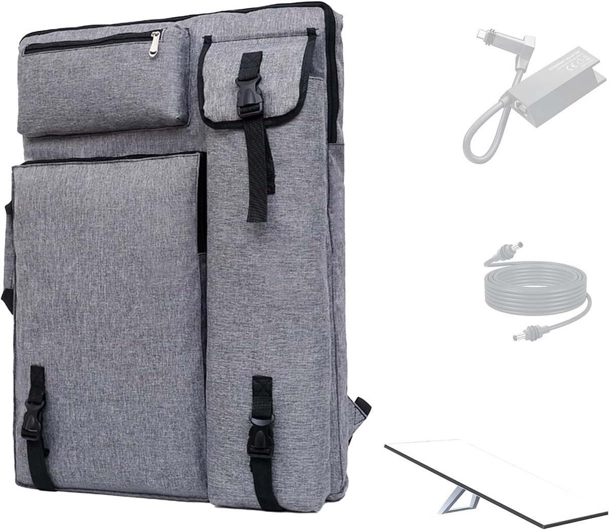 Gen 3 reistas, 2-in-1 handdraagtas met dubbele schouderrugzak, 3 buitenvakken voor satelliet en accessoires