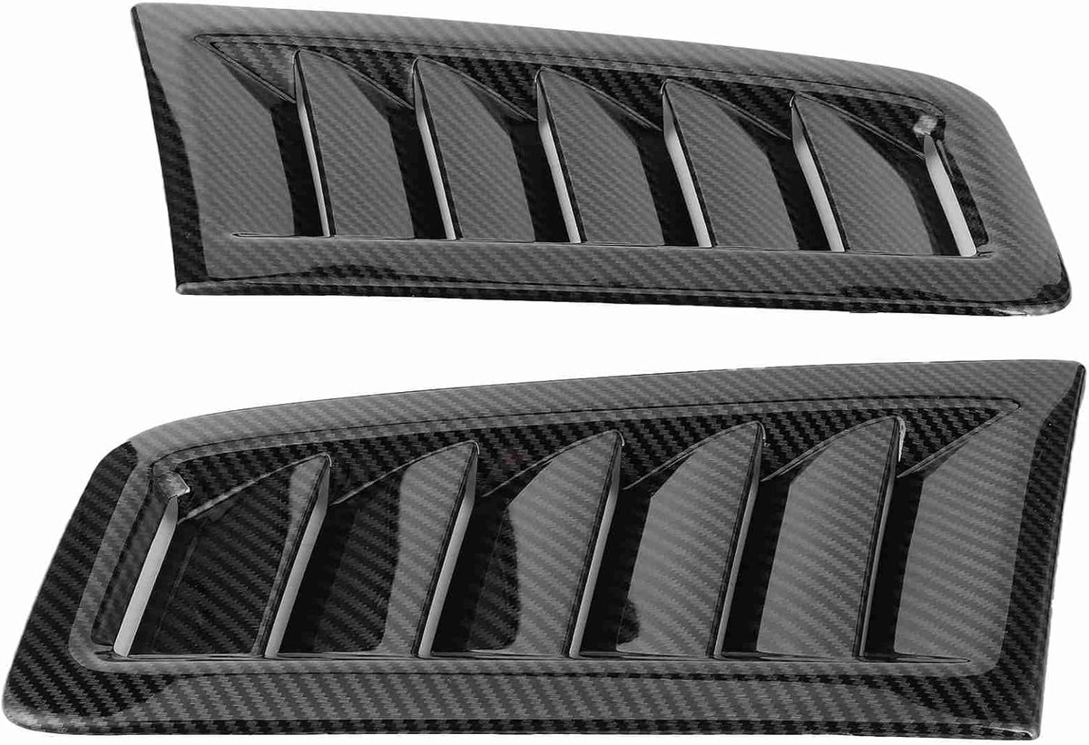 Motorkap Ventilatieopeningen Hood Vents, 2 Stuks Universele Motorkap Ventilatieopeningen Motorkap Auto Exterieur Onderdelen voor RS MK2 Stijl(Koolstofvezel)