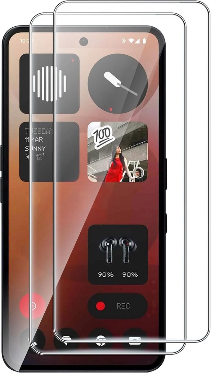 Beschermfolie voor Nothing CMF Phone 2 Pro/Nothing Phone 3a/3a Pro pantserglas, hardheid 9H, anti-luchtbellen, HD-displaybescherming, 2 stuks