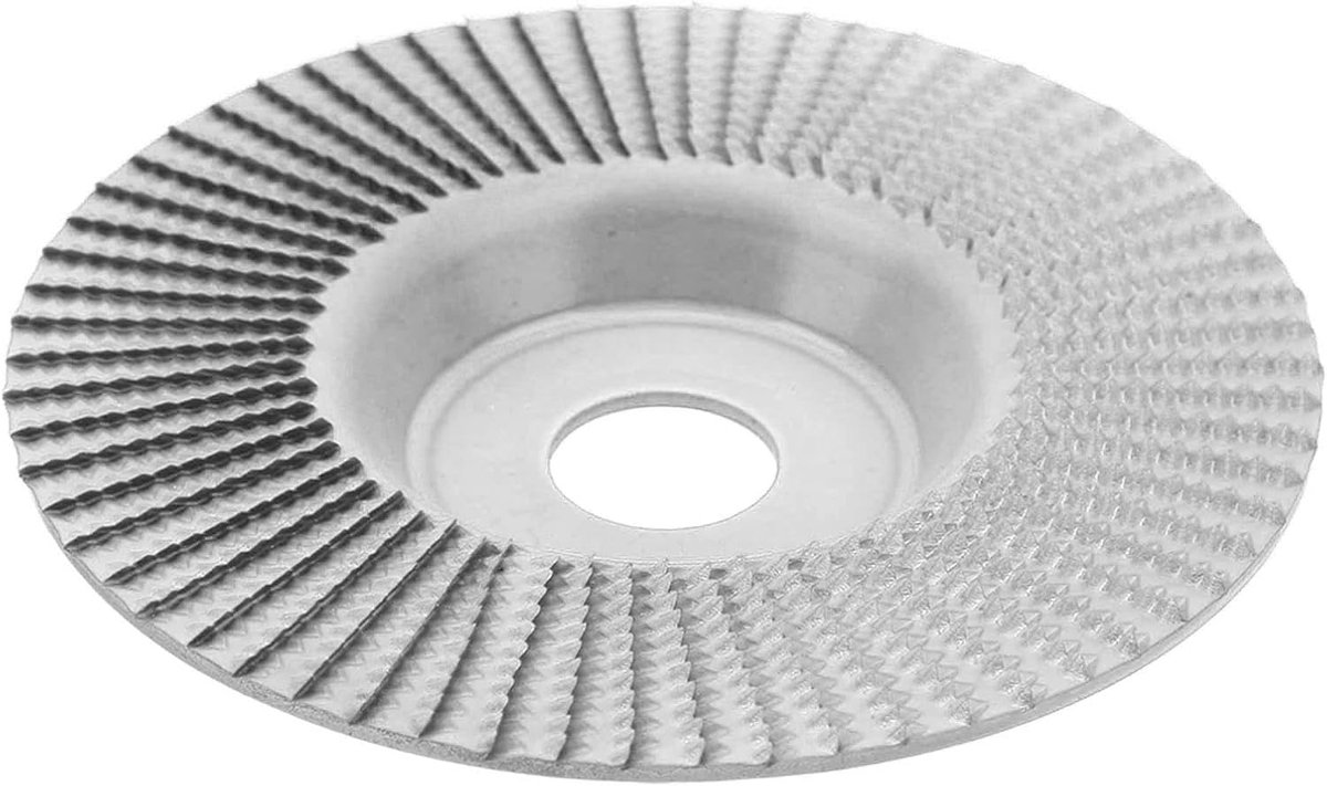 Schijf Grinder Vormschijf 125mm Tungsten Carbide Slijpschijf Carving Schuurschijf voor Houtbewerking(Zilver)