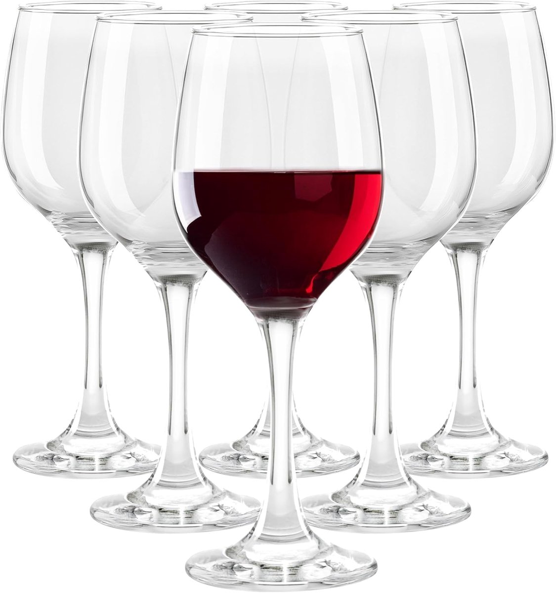 Krosno Wijnglas 0,25L Rode Wijn Wijnglazenset Glazen Witte Wijnglazen Wijnglaskelk Glas Vaatwasserbestendig Transparant 6 X 250 Ml