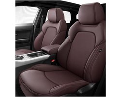 Autostoelhoes - Stoelbeschermer Auto - Interieur Beschermen - Duurzaam Leer - Universele Pasvorm - Zwart