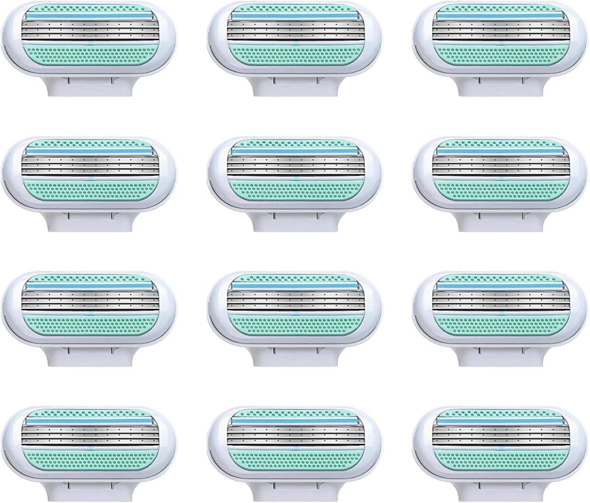 Scheermesjes voor vrouwen 12 stuks - Vervangbladen met beschermpads - Ideaal voor gevoelige huid - Langdurig gebruik - ShopVlot