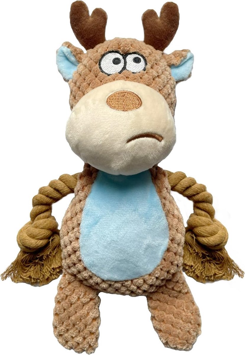 knuffeldier, touwtrekken, pluche hondenspeelgoed, onverwoestbaar hondenspeelgoed met kreukelpapier, interactief stabiel speelgoed, voor puppy's, kleine middelgrote honden