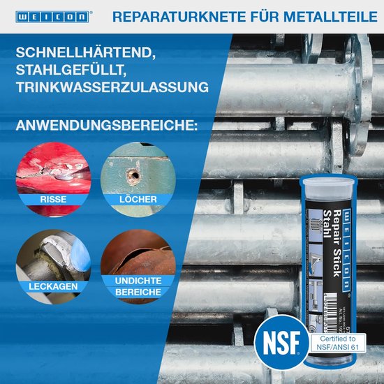 Reparatielijm Staal - Epoxyhars Lijm - Metaal Repareren - Snelhardend - 57 g - Grijs — afbeelding 5