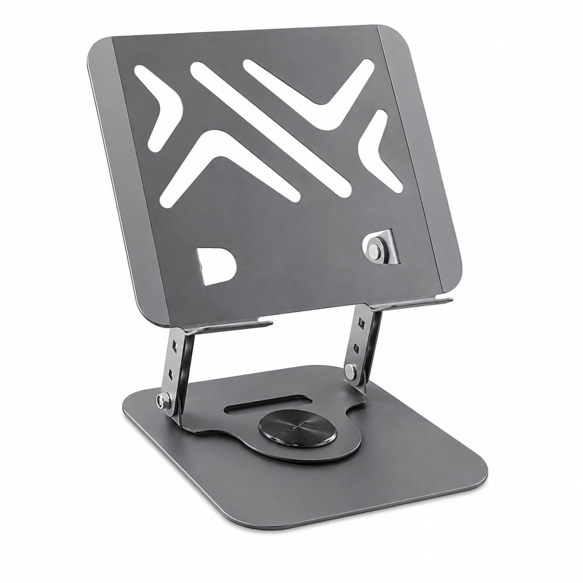 VHV - Laptopstandaard voor Bureau - 360° Draaibare Basis en Hoogte Verstelbaar - Opvouwbare Tablethouder voor Kantoor