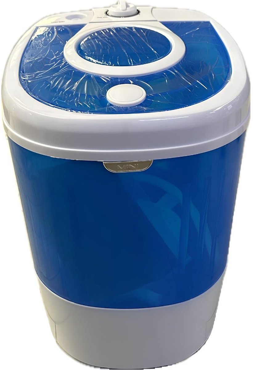 SP® Mini Wasmachine - Camping Wasmachine - Miniwasmachine met Centrifuge - Wit/Blauw - 32cm x 36cm x 37cm