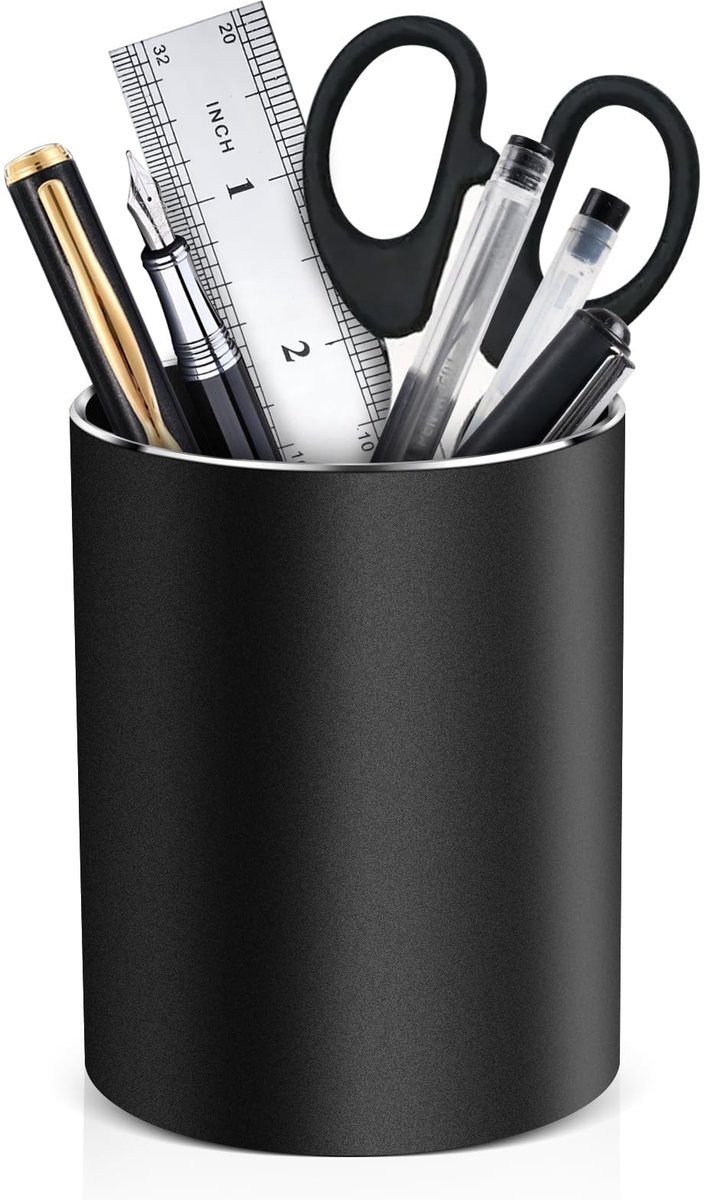 Omgoods - Metal Pen Holder - Elegante Zwart Aluminium Pennenhouder
