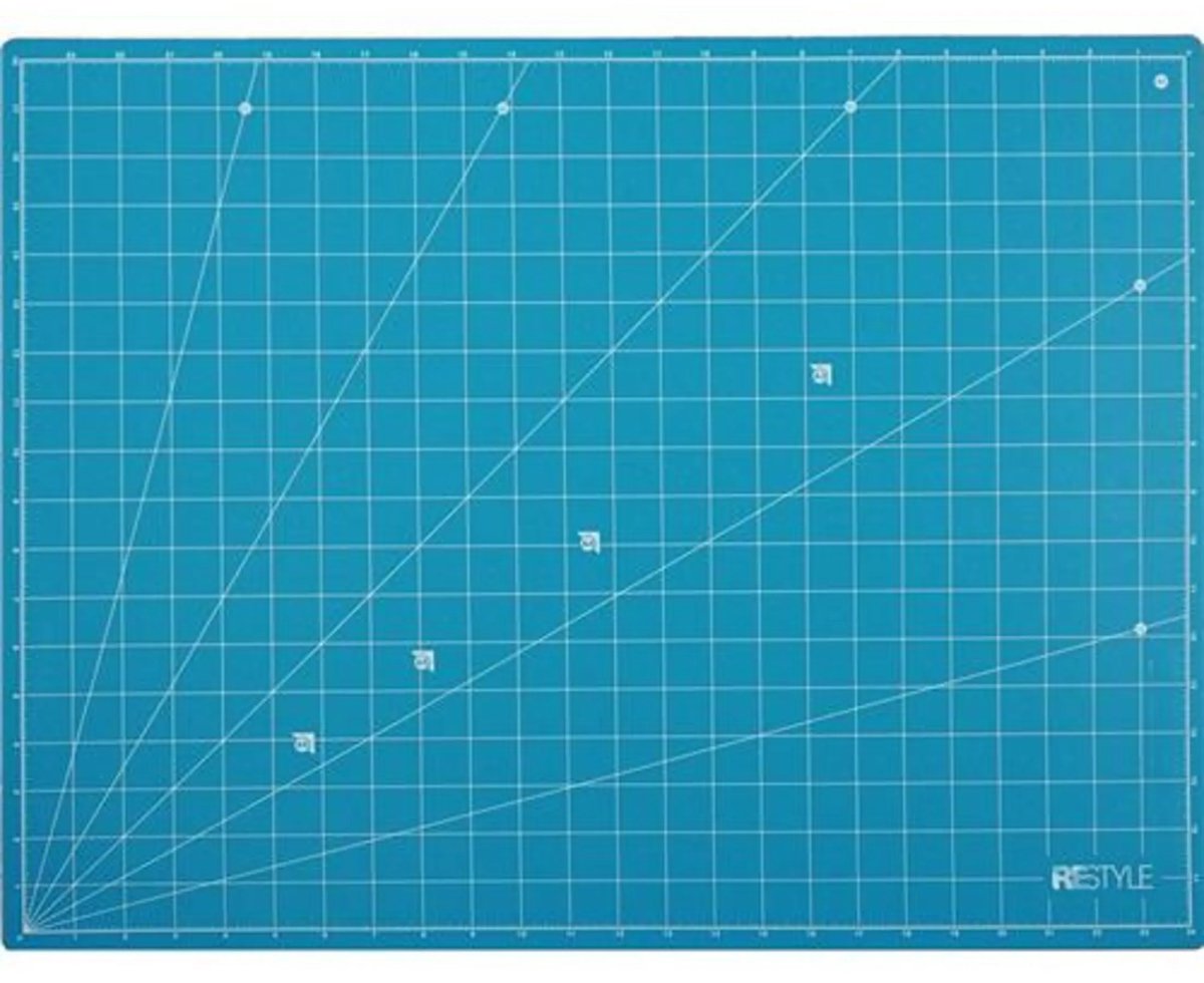 ReStyle Snijmat A2 zelfhelend 48x63cmx1.6mm dubbelzijdig cm / inch turquiose