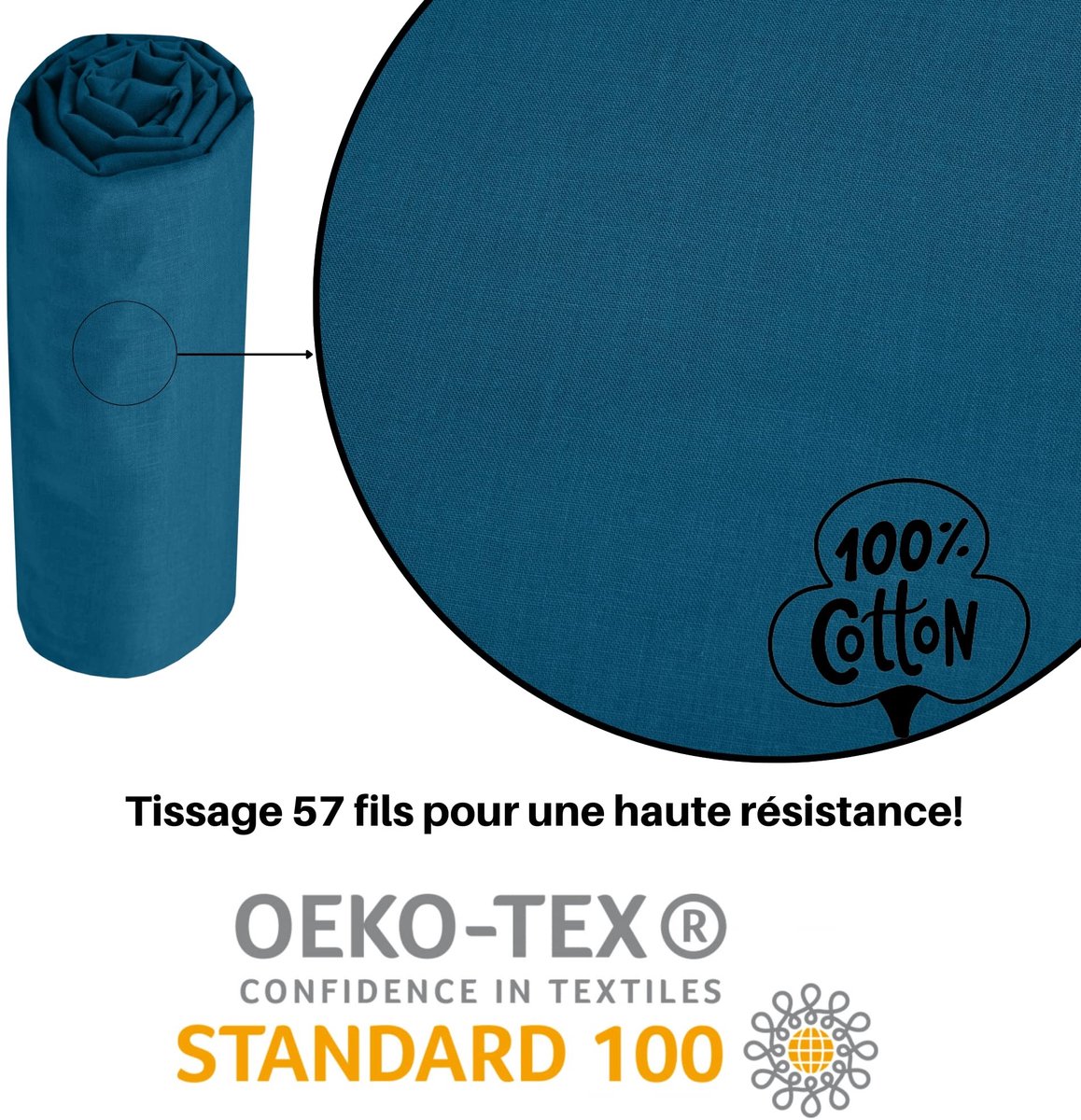 Omgoods - Fitted Sheet 180 x 200 cm van 100% Katoen
