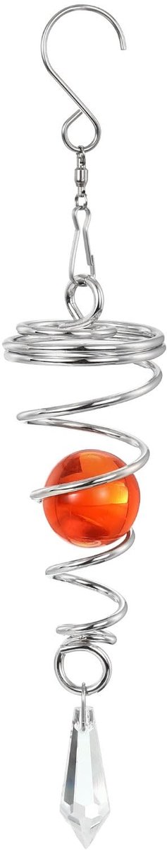 Omgoods - Decoratieve Wind Spinner met Kristallen Bal voor Tuin en Balkon, Rood