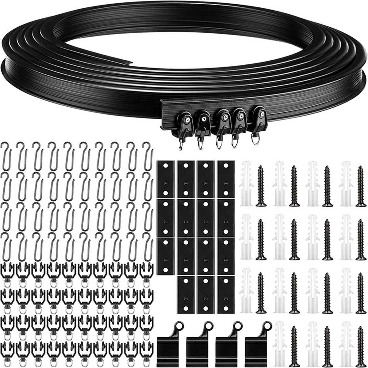 Omgoods - Flexibele Plafond Gordijnrail 3 m - Buigbare en Duurzame Rail