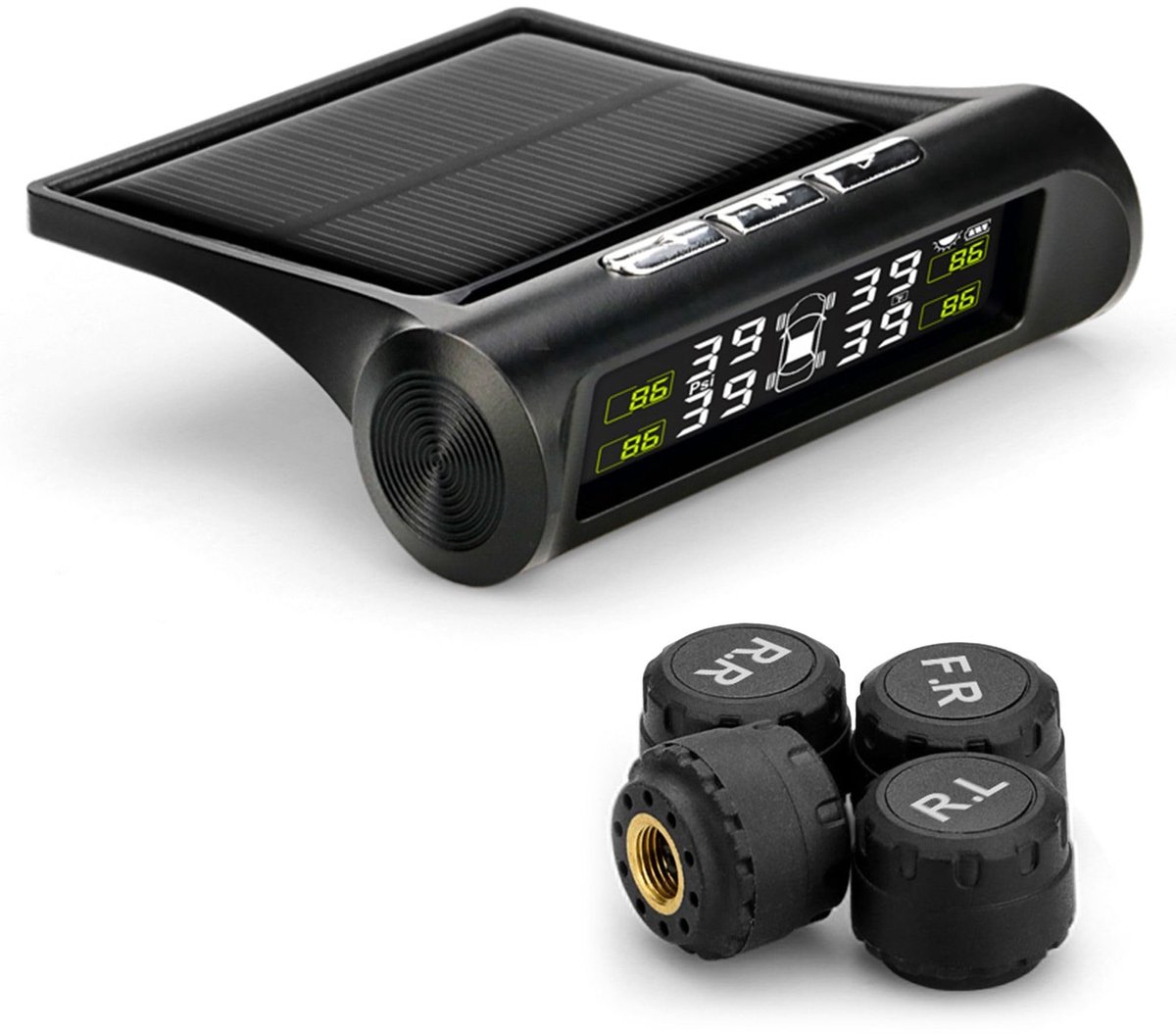 Omgoods - Solar Banden Drukmeter met LCD Scherm en Waarschuwingen