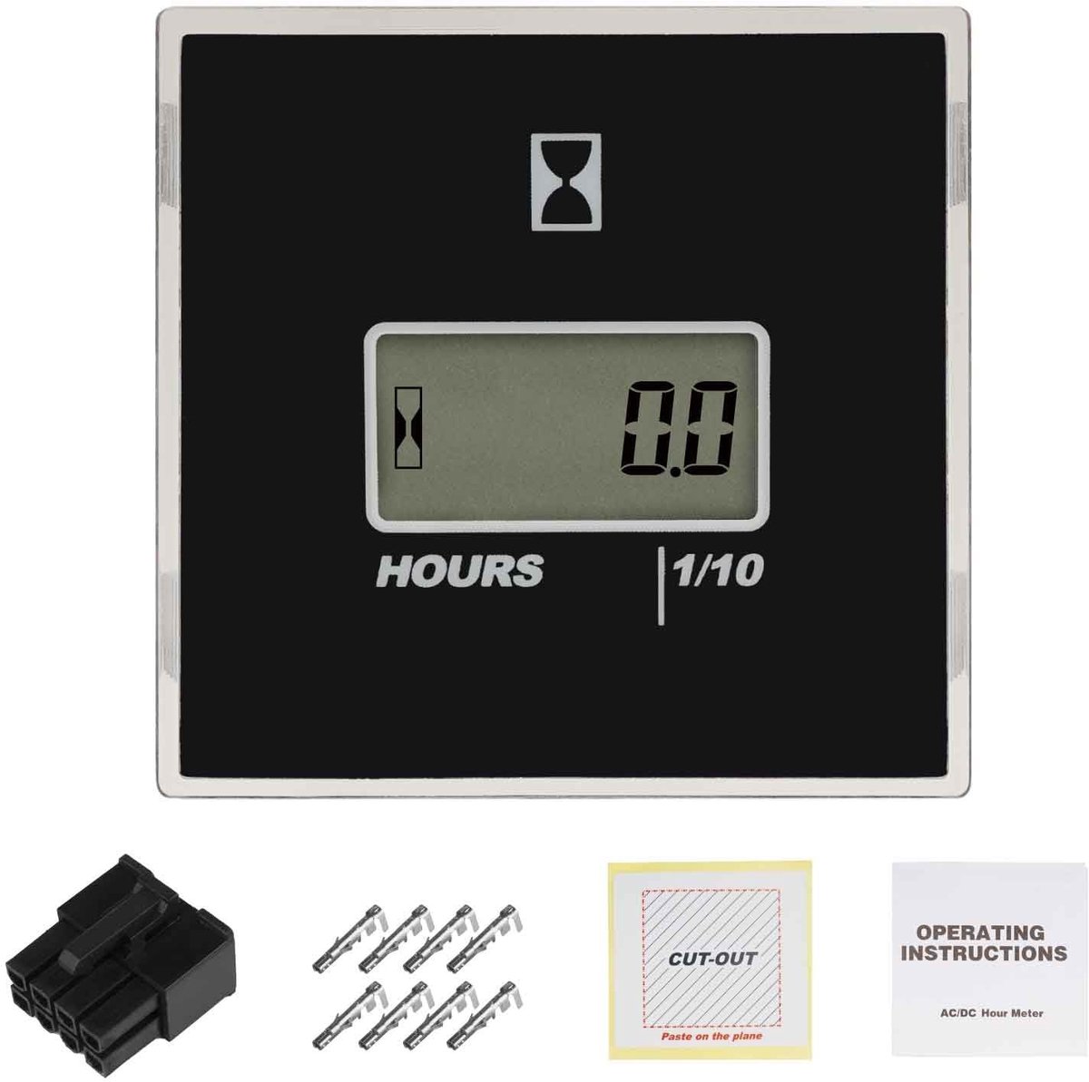 Omgoods - Uurmeter voor Motoren, Waterdichte Druk- en Spanningsmeter