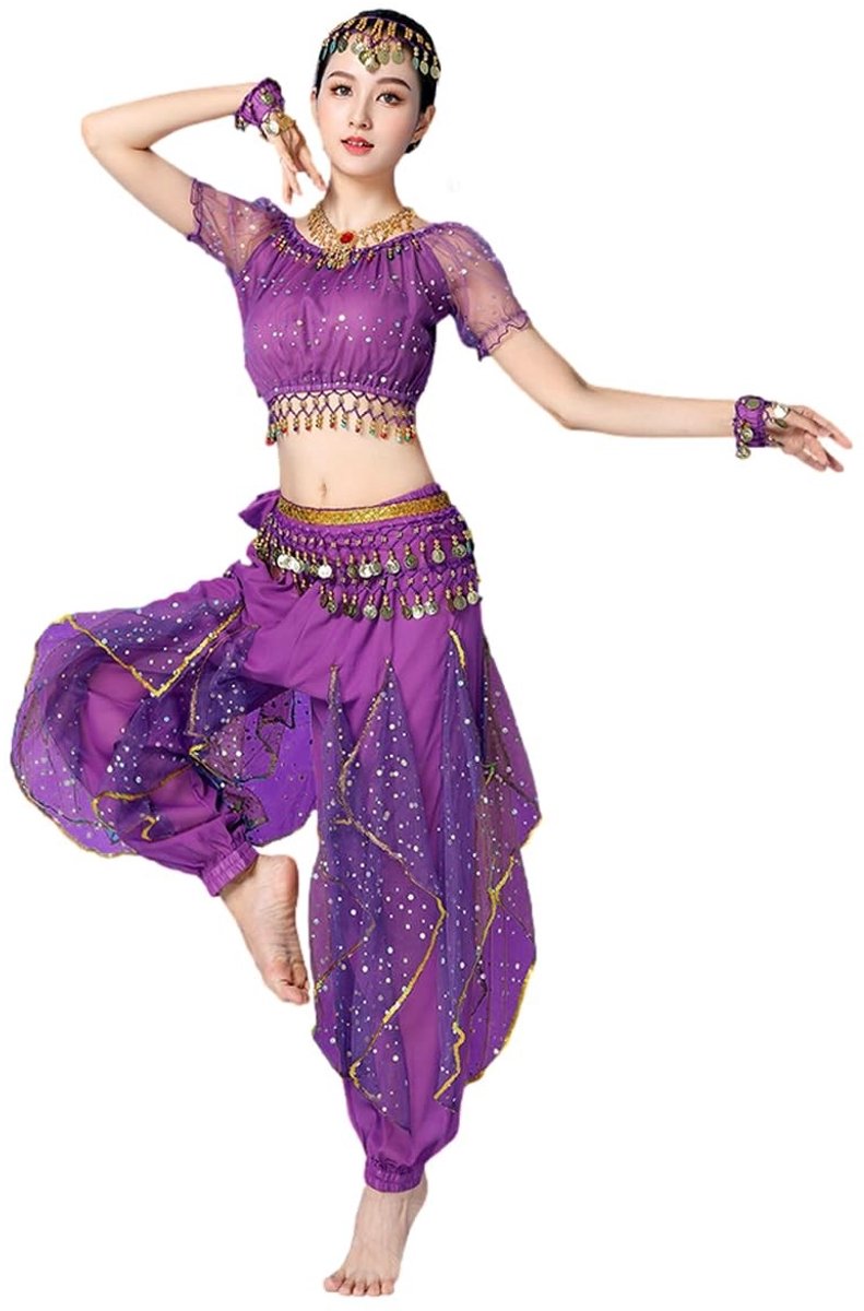 Omgoods - 3-delig Bollywood Danskostuum voor Volwassenen