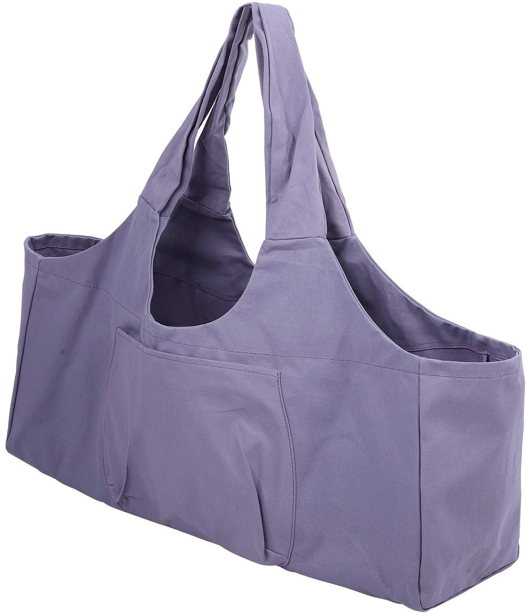 Omgoods - Grote Yogatas met Zijvak - Canvas Multifunctionele Opbergtas voor Vrouwen