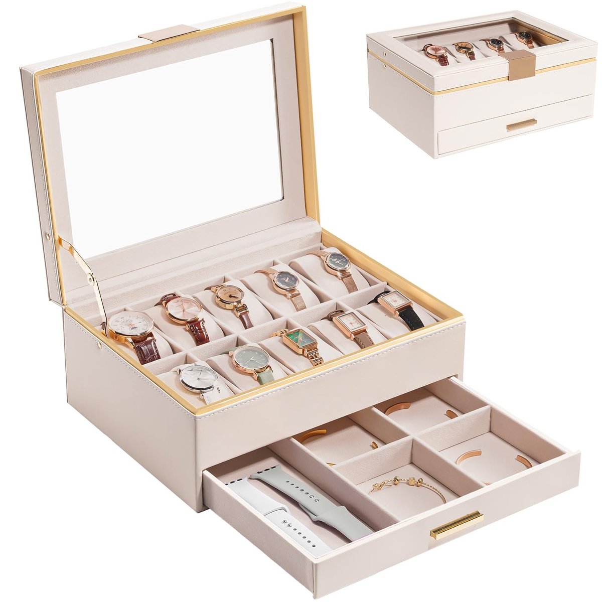 Omgoods - Luxe Horlogedoos voor Dames met 10 Slots