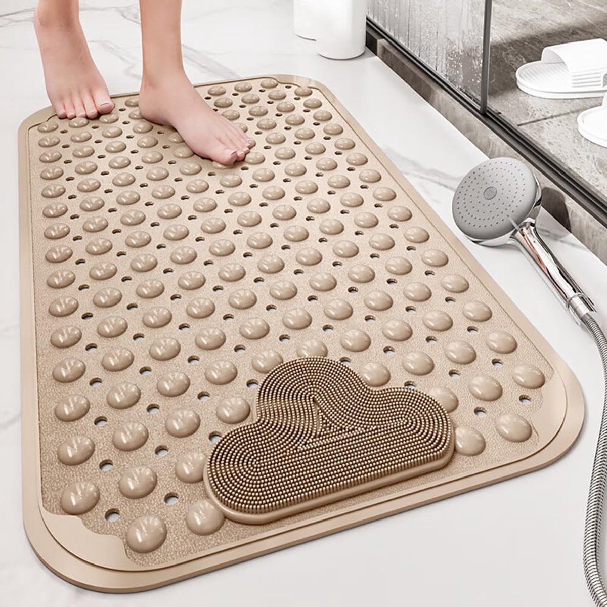Omgoods - Antislip Badmat 120x80 cm met Voetmassagefunctie