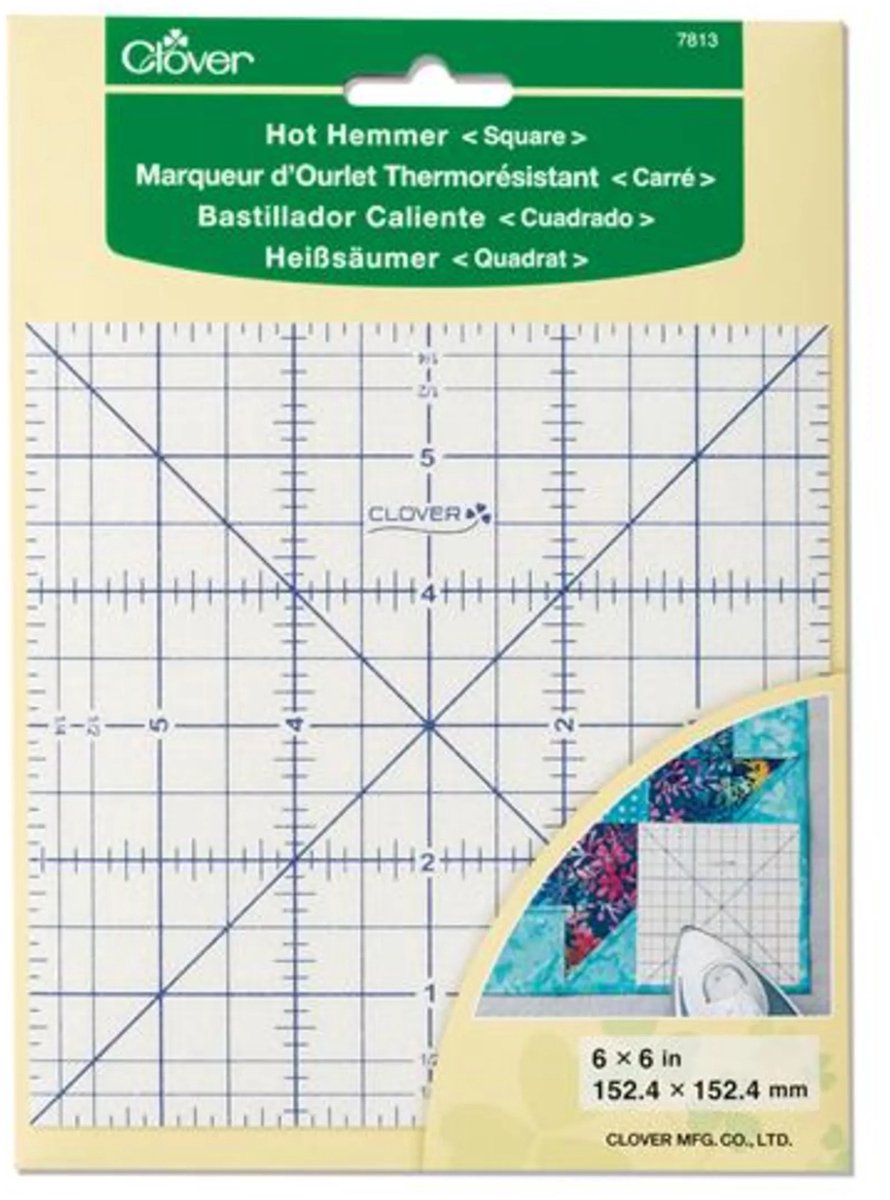 Clover hot hemmer 6x6 inch