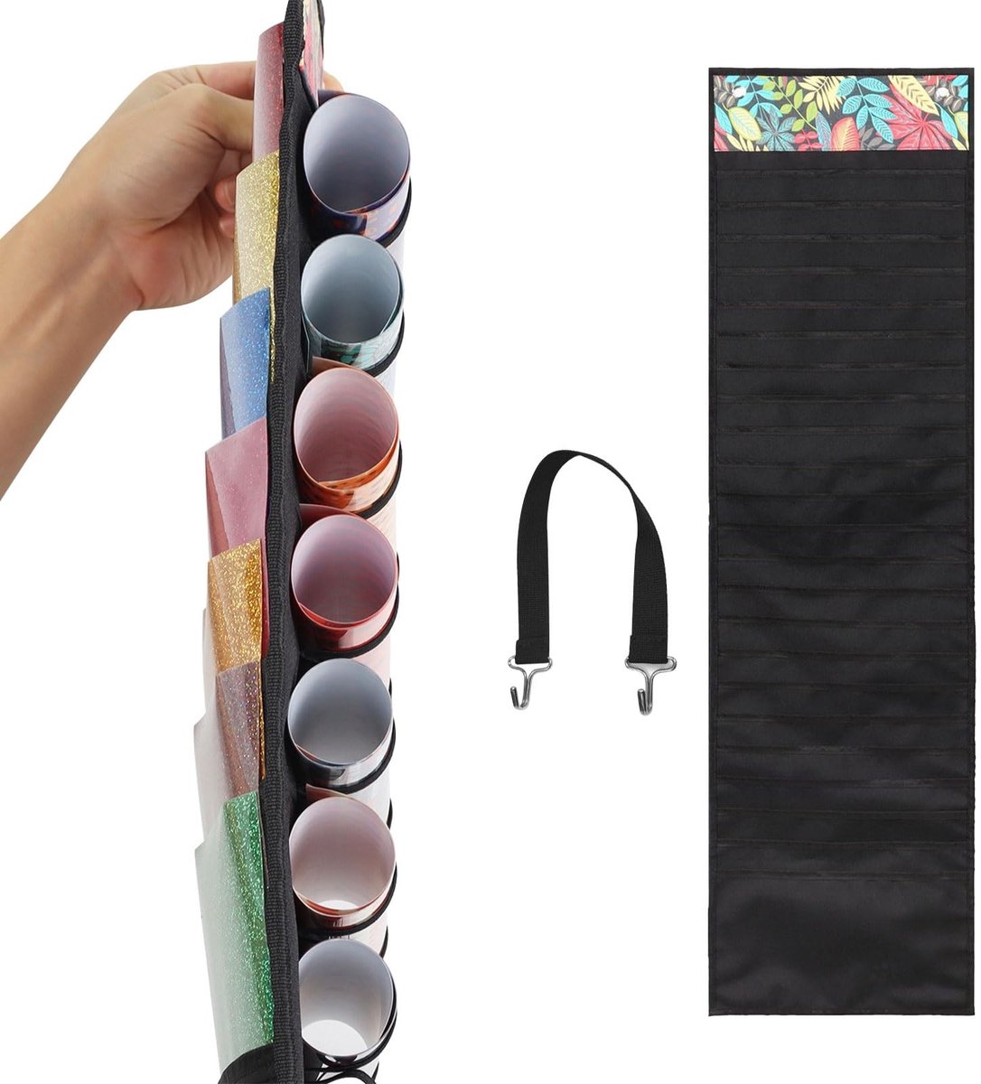 Omgoods - Wandgemonteerde Vinylopberger met 24 Compartmenten
