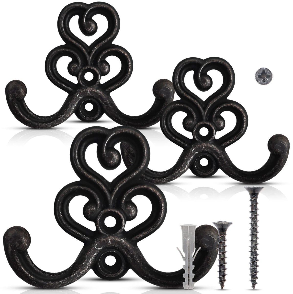 Omgoods - Vintage Haken voor Jassen en Decoratie, Set van 3