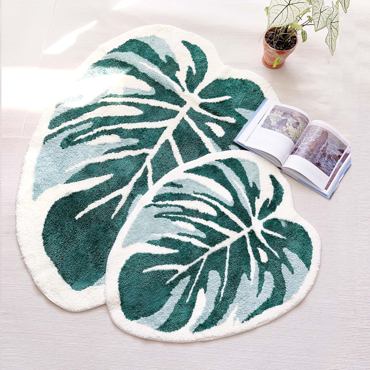 Omgoods - Monstera Leaf Tufted Badmat 70×92 cm