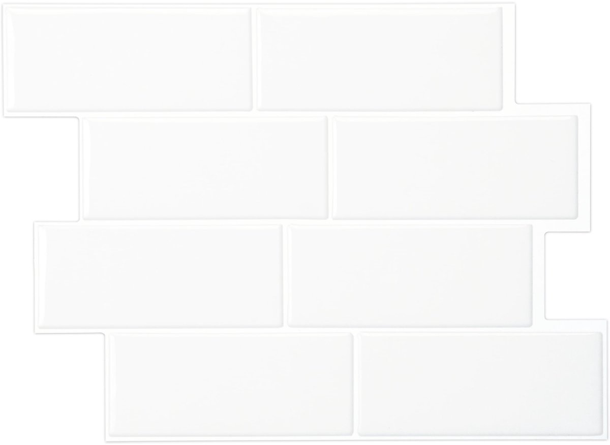 Omgoods - Zelfklevende Wandtegels - Metro White 5 Panelen
