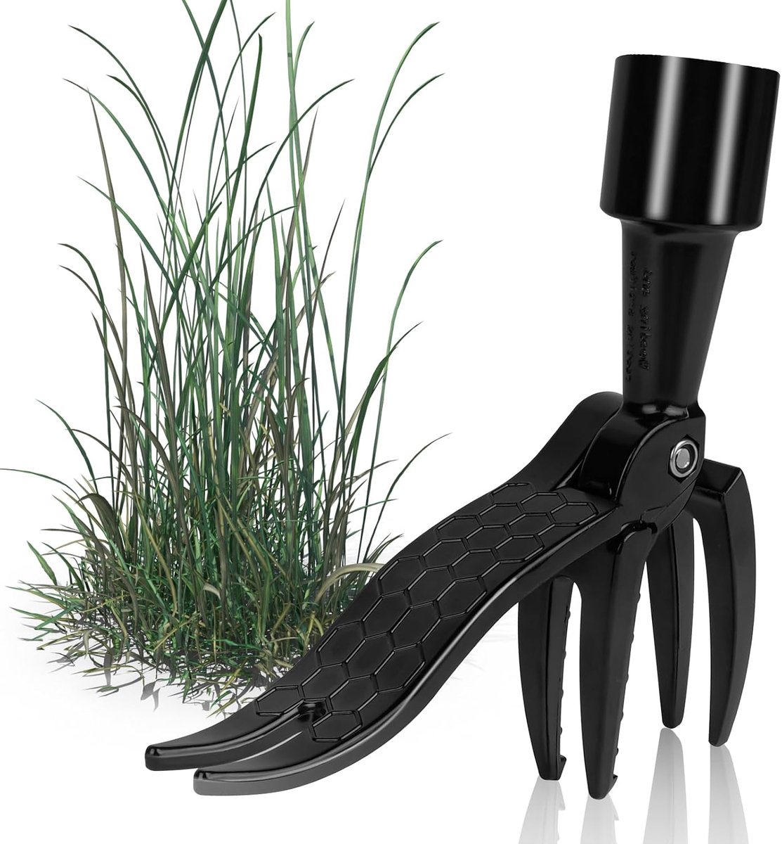 SnelShoppen - Staande Onkruid Verwijder Tool met Afneembare Handgreep, Onkruid Extractor Handmatige Onkruidsteker met 4 Punten voor Tuin, Effectieve O