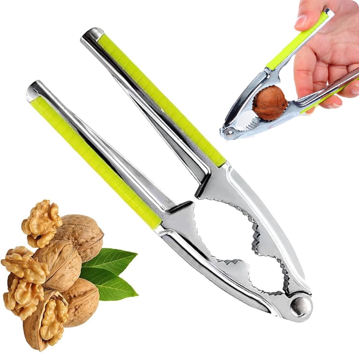 SnelShoppen - Groene Notenkraker voor Keuken, Handig en Duurzaam, Ideaal voor Feesten en Gezellige Avonden, Perfecte Keukenaccessoire, Eenvoudig in Ge