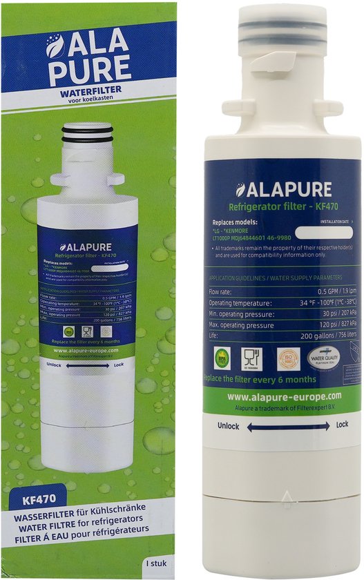 Waterfilter voor LG ADQ747935 / LT1000P / AGF80300704 / ADQ74793501 / ADQ747935