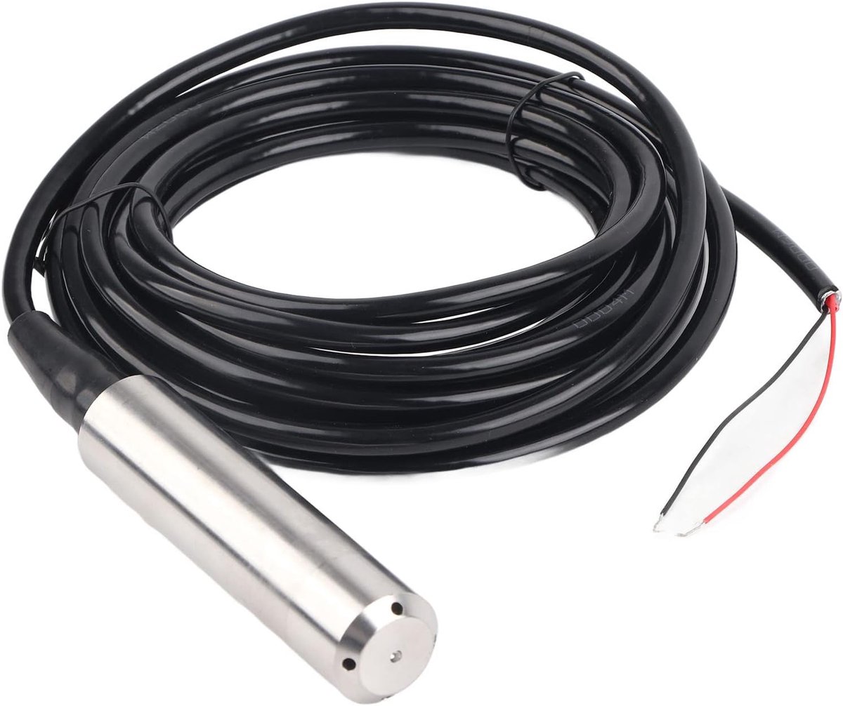SnelShoppen - RVS Niveau Sensor 316 RVS Vloeistof Niveau Transmitter 4-20 mA Uitgang Anti-blokkeer Ontwerp met Waterdichte Kabel voor Niveau Detectie