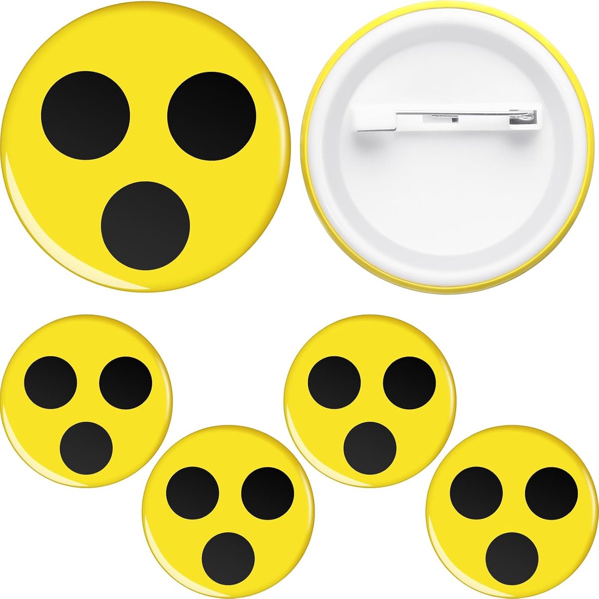 Cindeer Pack of 4 badges for the blind with visual impairment, vision loss, yellow (without lettering) - ShopVlot