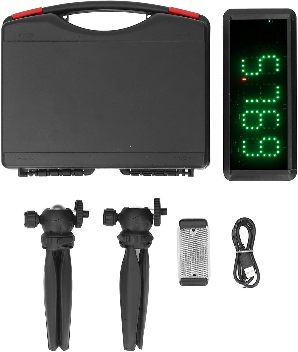 SnelShoppen - Draadloze Sprint Timer - Accu Aangedreven Laser Timer voor Sprints, Fietsen, Motor Racing - 1500 mAh, 8 Uur Batterijduur, Eenvoudig in G
