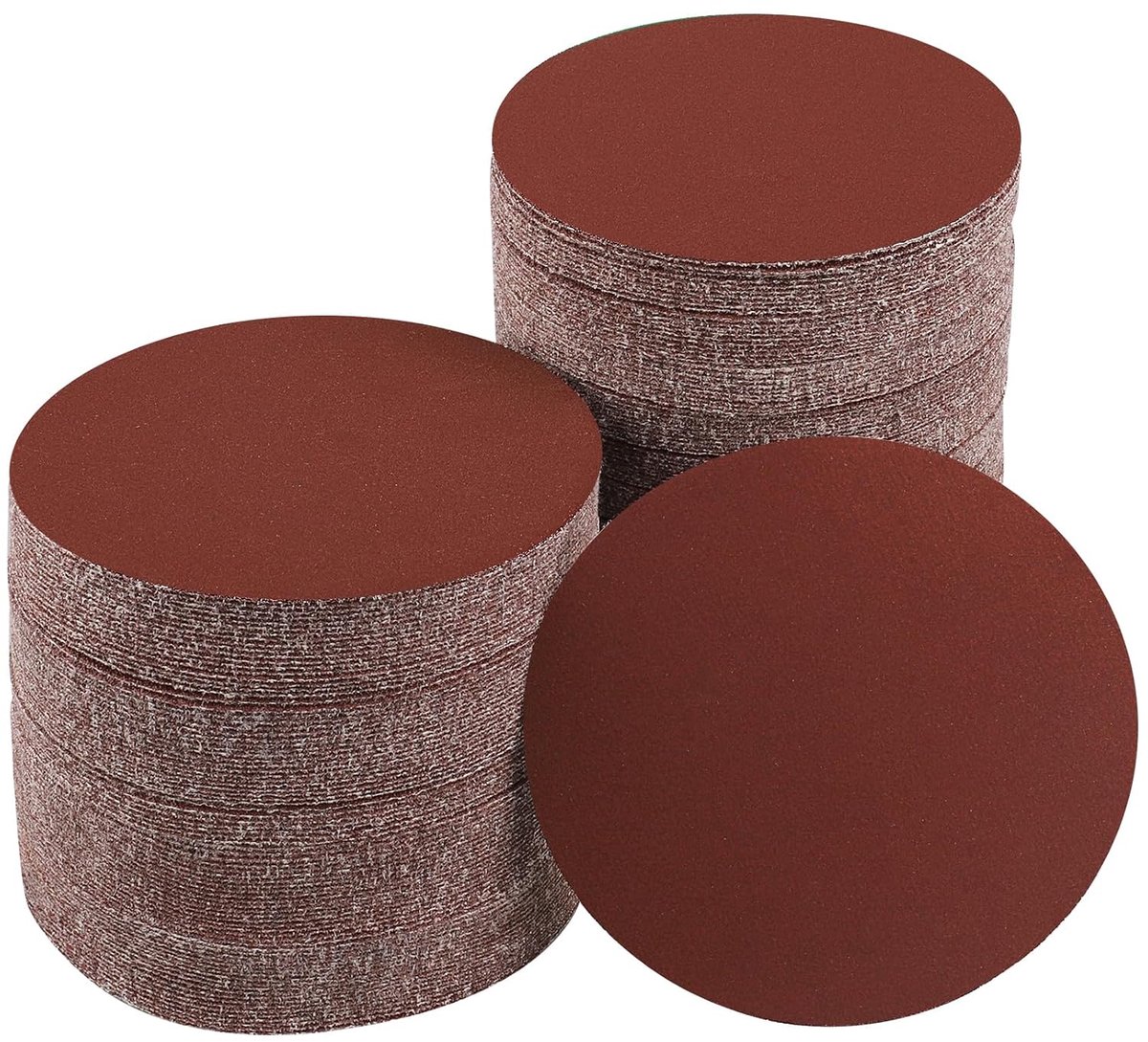 SnelShoppen - Schuurdiscs 600 Grit 125 mm, Geen Gaatjes, Schuurpapier voor Excentrische Schuurmachine, Verpakking van 100 Stuks, Hoogwaardige Aluminiu