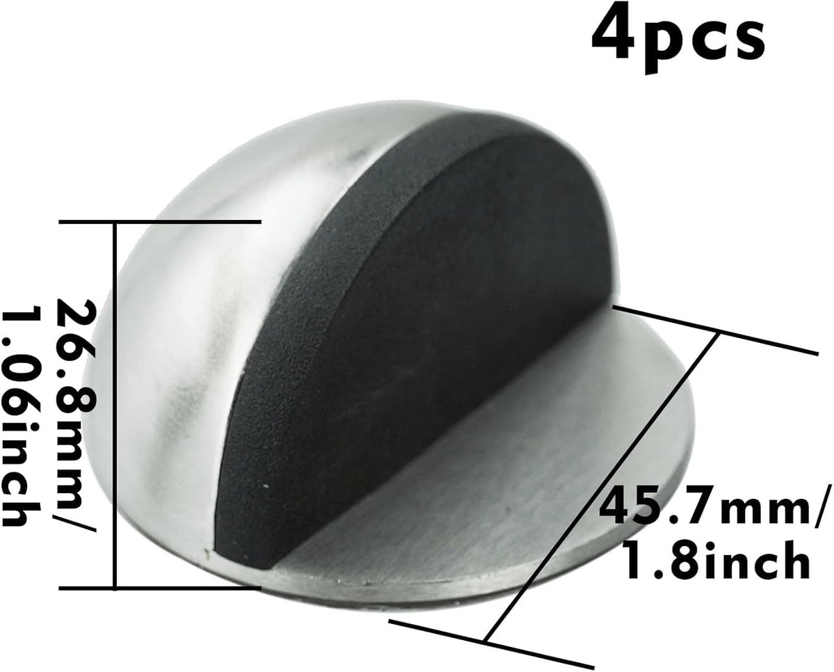 Deurstopper zelfklevend 4 stuks - RVS deurbuffer - Goudkleurig - Bescherming voor muren en meubels - SnelShoppen