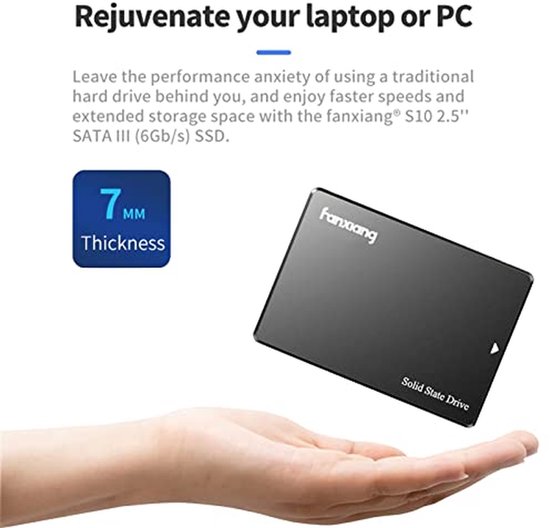 Interne SSD - Solid State Drive - Computer Upgrade - SATA III 6 Gb/s - 2 TB - Zwart — afbeelding 3